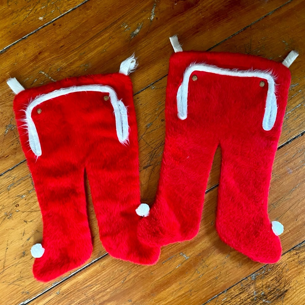 Vintage Christmas Stocking Santa Pants